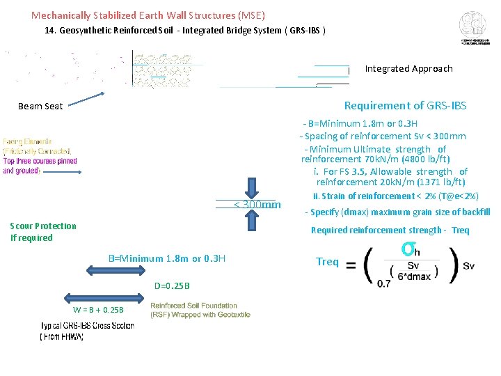 Mechanically Stabilized Earth Wall Structures (MSE) 14. Geosynthetic Reinforced Soil - Integrated Bridge System