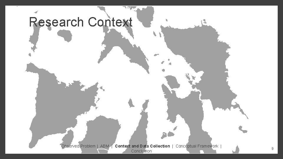 Research Context Observed Problem | ABM | Context and Data Collection | Conceptual Framework