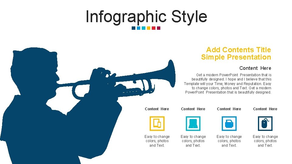 Infographic Style Add Contents Title Simple Presentation Content Here Get a modern Power. Point