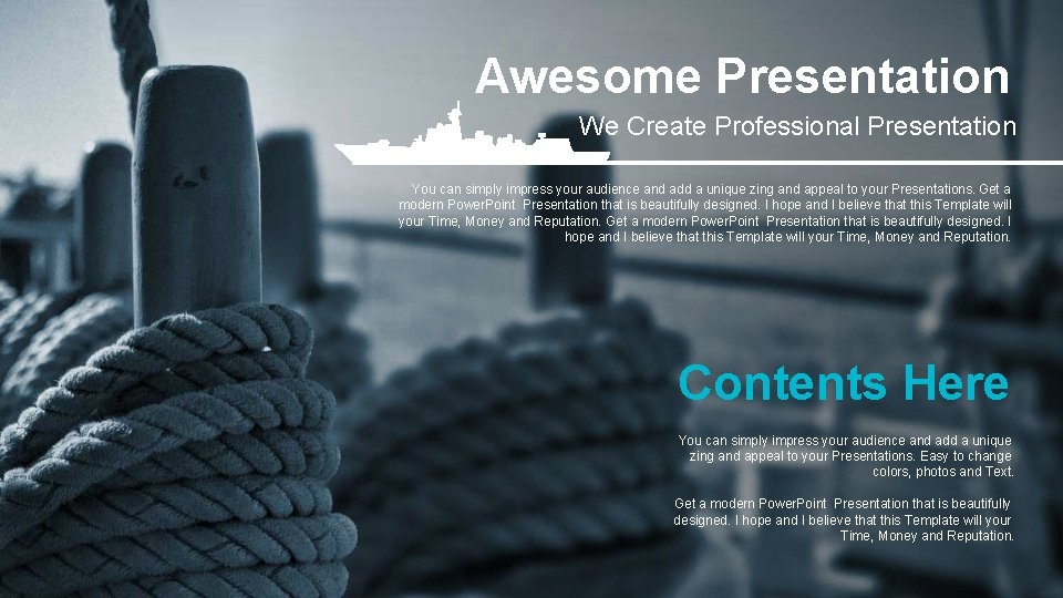 Awesome Presentation We Create Professional Presentation You can simply impress your audience and add