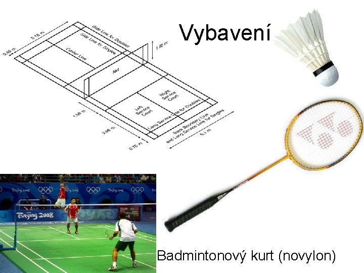 Vybavení Badmintonový kurt (novylon) 