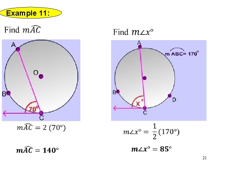 Example 11: 21 Example 11: 21