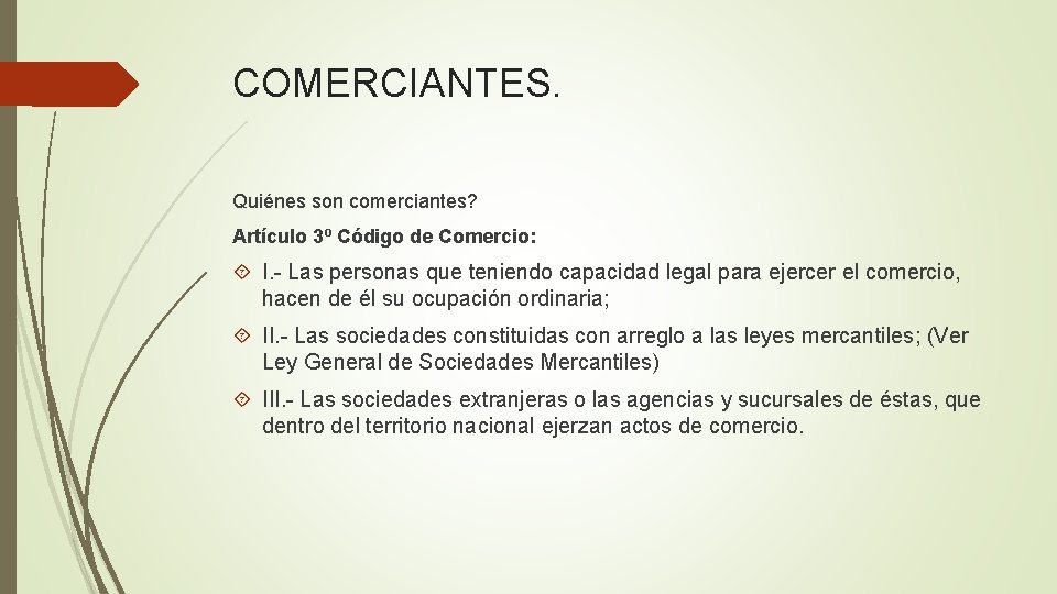DERECHO MERCANTIL Tribunal Superior de Justicia del Estado