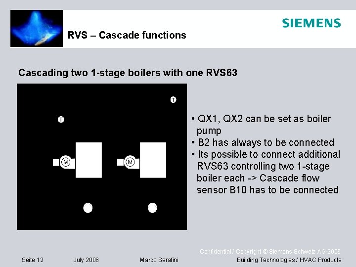 RVS – Cascade functions Cascading two 1 -stage boilers with one RVS 63 •