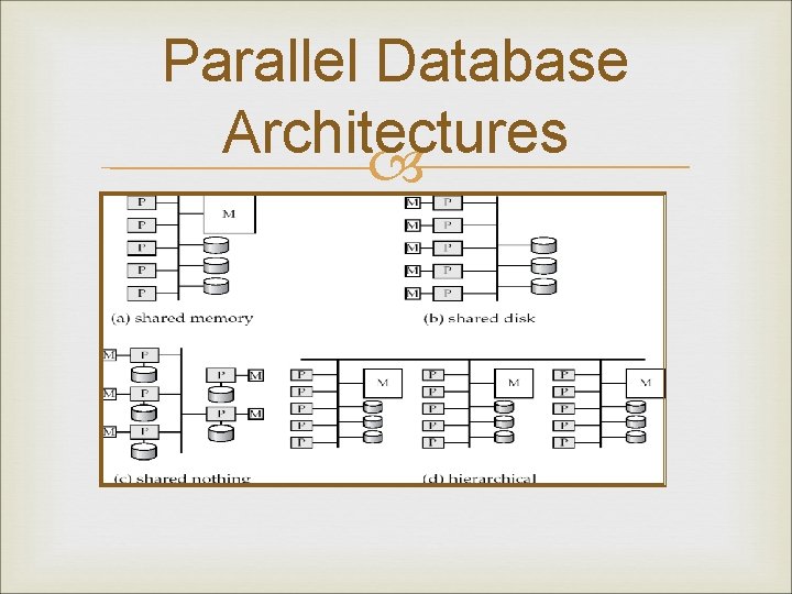 Parallel Database Architectures 