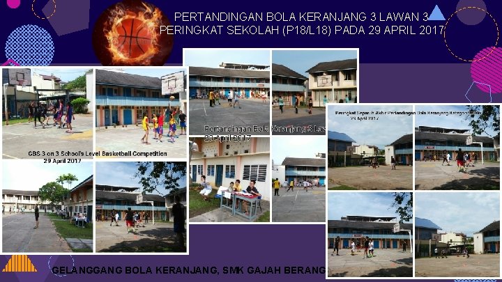 PERTANDINGAN BOLA KERANJANG 3 LAWAN 3 PERINGKAT SEKOLAH (P 18/L 18) PADA 29 APRIL