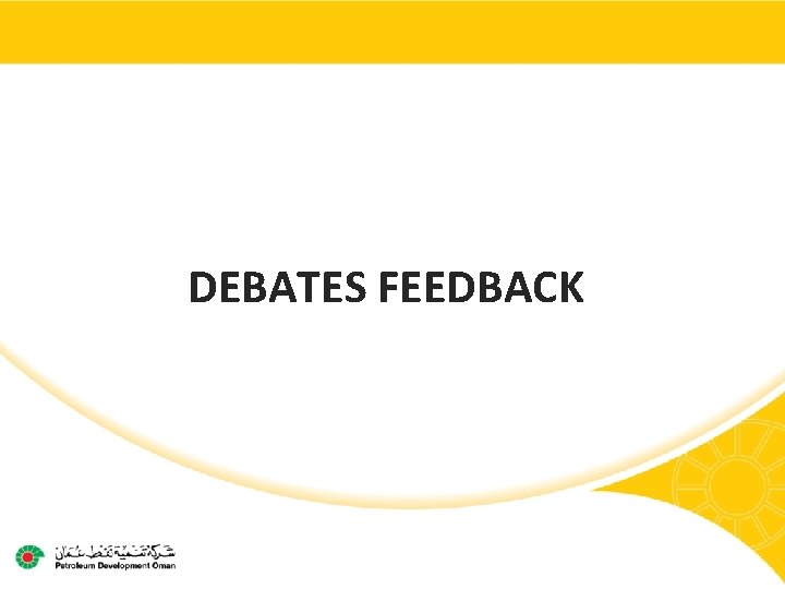 DEBATES FEEDBACK 