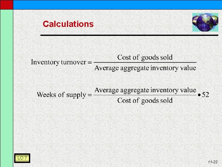 Calculations LO 7 11 -22 