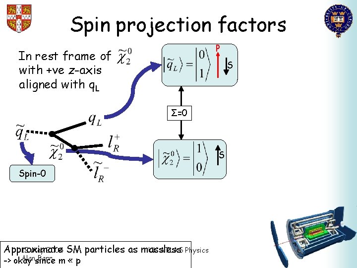 Spin projection factors P In rest frame of with +ve z-axis aligned with q.