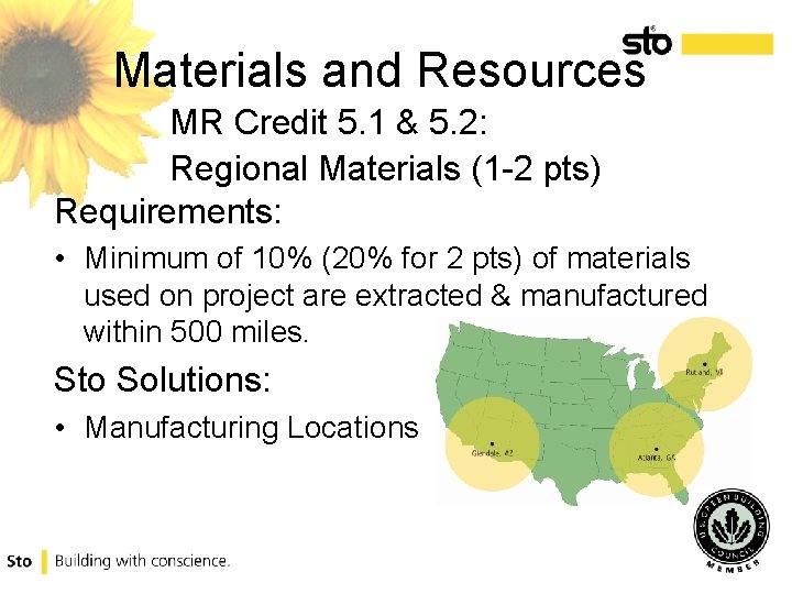Materials and Resources MR Credit 5. 1 & 5. 2: Regional Materials (1 -2