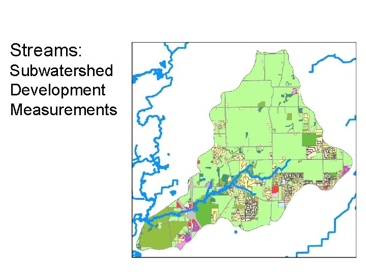 Streams: Subwatershed Development Measurements 