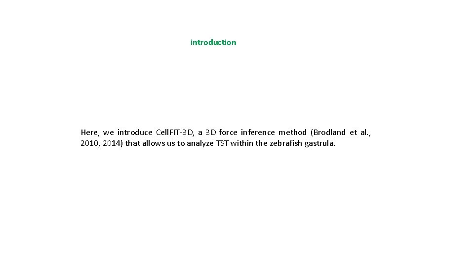 introduction Here, we introduce Cell. FIT-3 D, a 3 D force inference method (Brodland