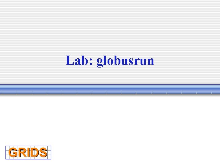 Lab: globusrun 