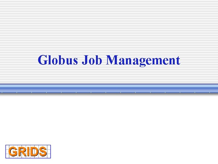 Globus Job Management 