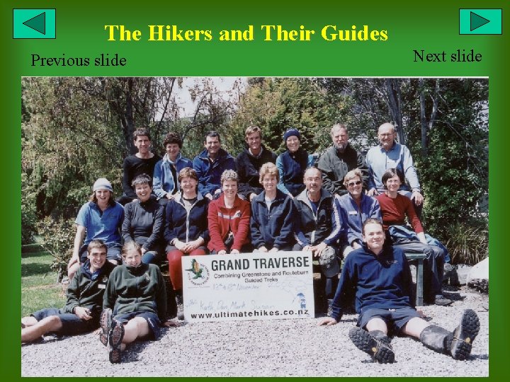The Hikers and Their Guides Previous slide Next slide 