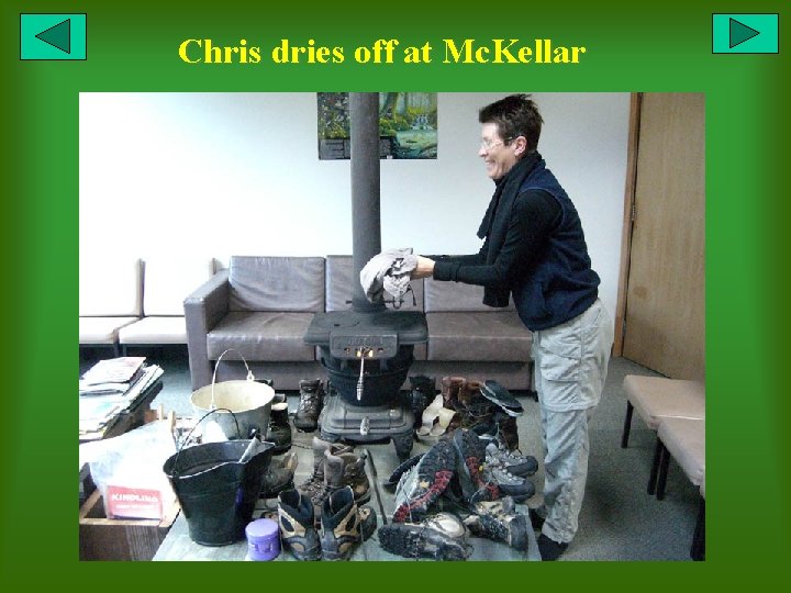 Chris dries off at Mc. Kellar 