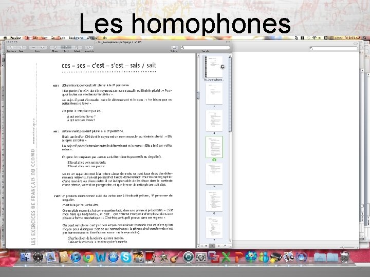 Les homophones 