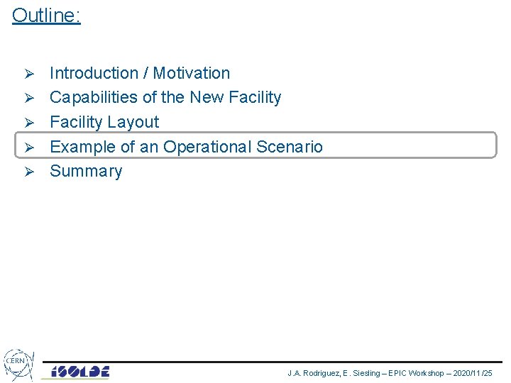 Outline: Ø Ø Ø Introduction / Motivation Capabilities of the New Facility Layout Example