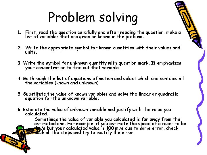 Problem solving 1. First, read the question carefully and after reading the question, make Problem solving 1. First, read the question carefully and after reading the question, make