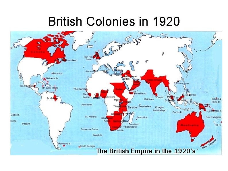 British Colonies in 1920 