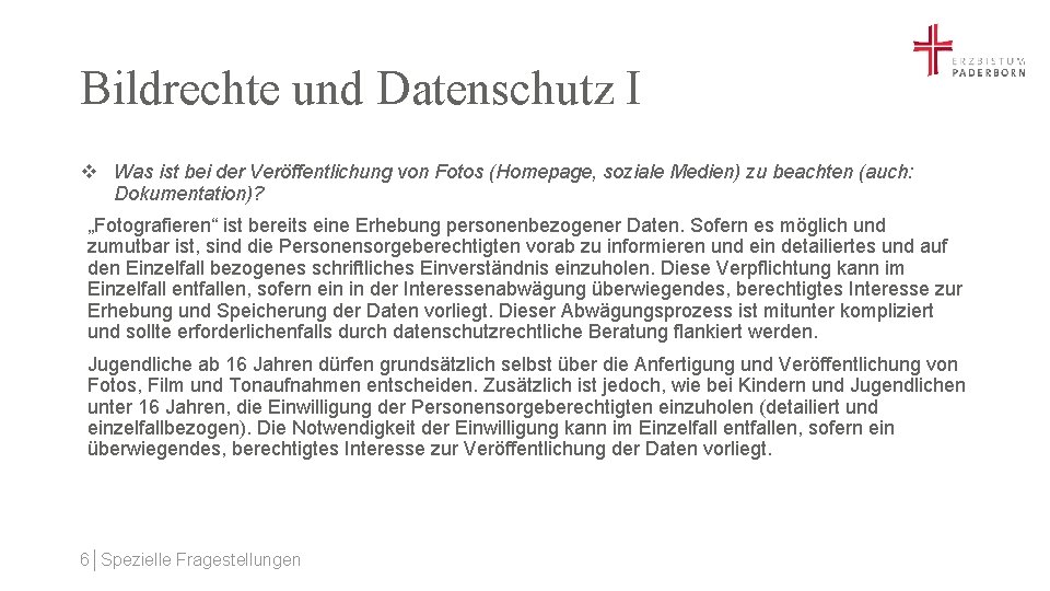 Bildrechte und Datenschutz I v Was ist bei der Veröffentlichung von Fotos (Homepage, soziale