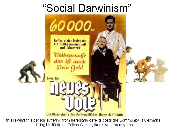 “Social Darwinism” this is what this person suffering from hereditary defects costs the Community