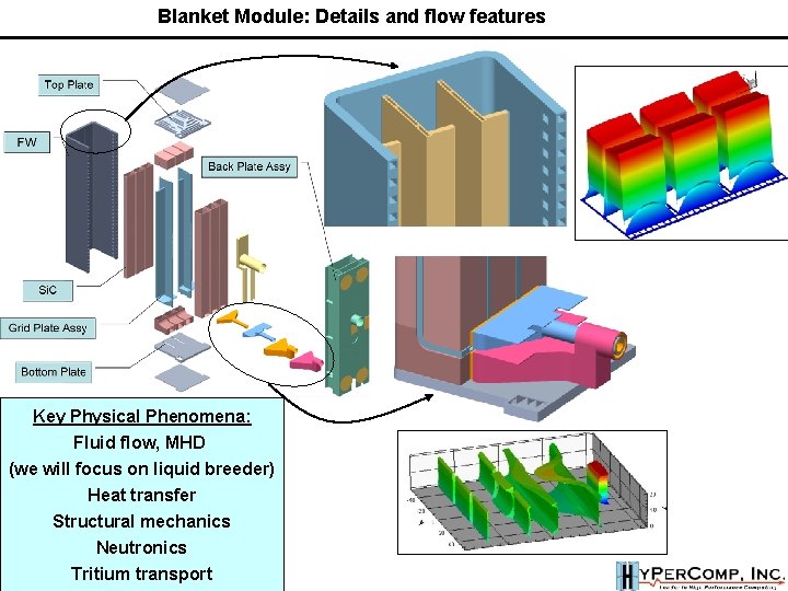 Blanket Module: Details and flow features Key Physical Phenomena: Fluid flow, MHD (we will Blanket Module: Details and flow features Key Physical Phenomena: Fluid flow, MHD (we will