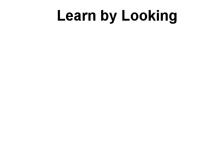 Learn by Looking 