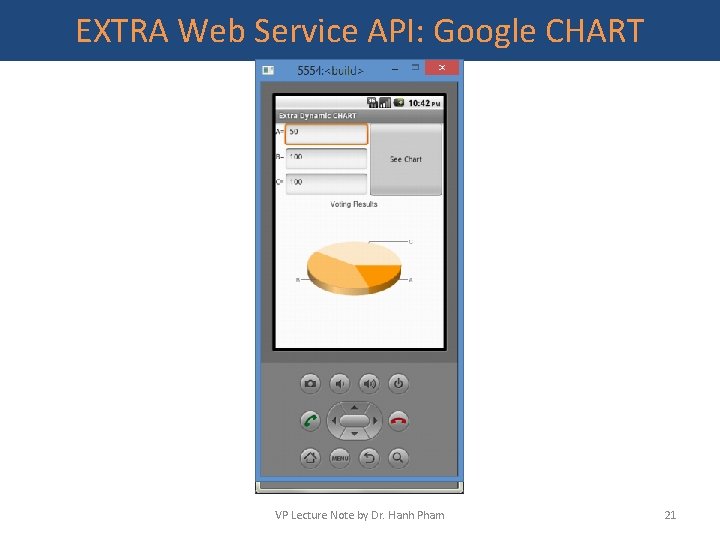 EXTRA Web Service API: Google CHART VP Lecture Note by Dr. Hanh Pham 21