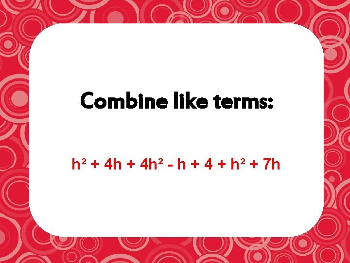 Combine like terms: h² + 4 h² - h + 4 + h² +