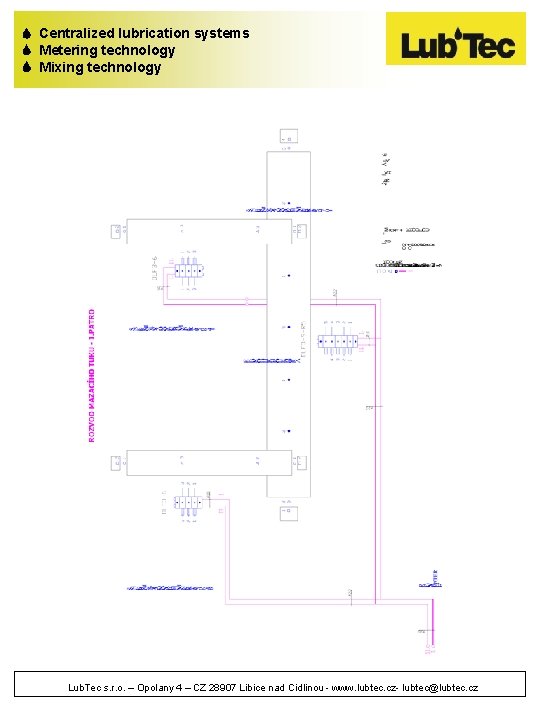  Centralized lubrication systems Metering technology Mixing technology Lub. Tec s. r. o. –