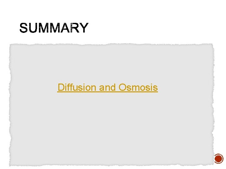 Diffusion and Osmosis 