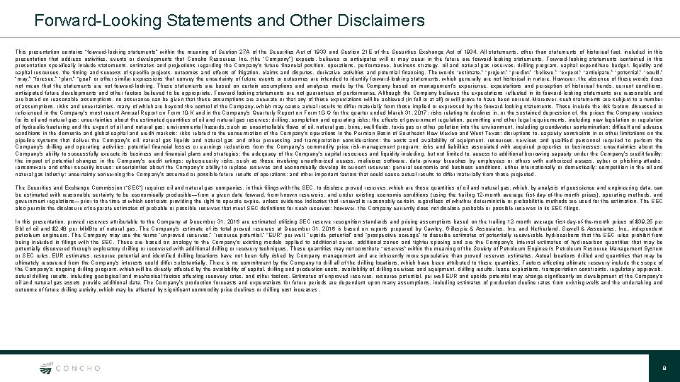 Forward-Looking Statements and Other Disclaimers This presentation contains “forward-looking statements” within the meaning of