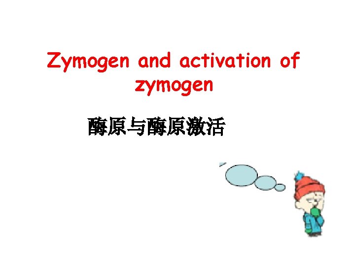 Zymogen and activation of zymogen 酶原与酶原激活 