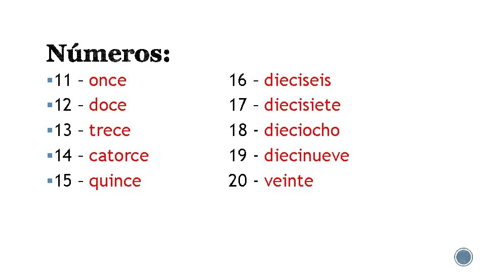 § 11 – once § 12 – doce § 13 – trece § 14