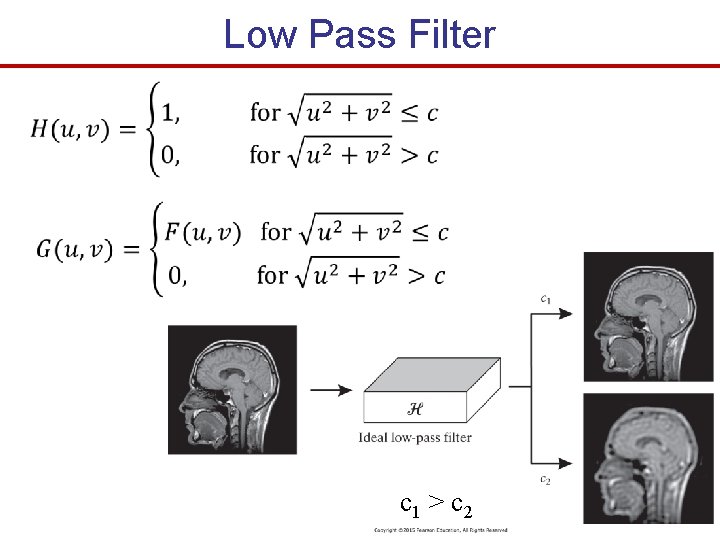 Low Pass Filter c 1 > c 2 