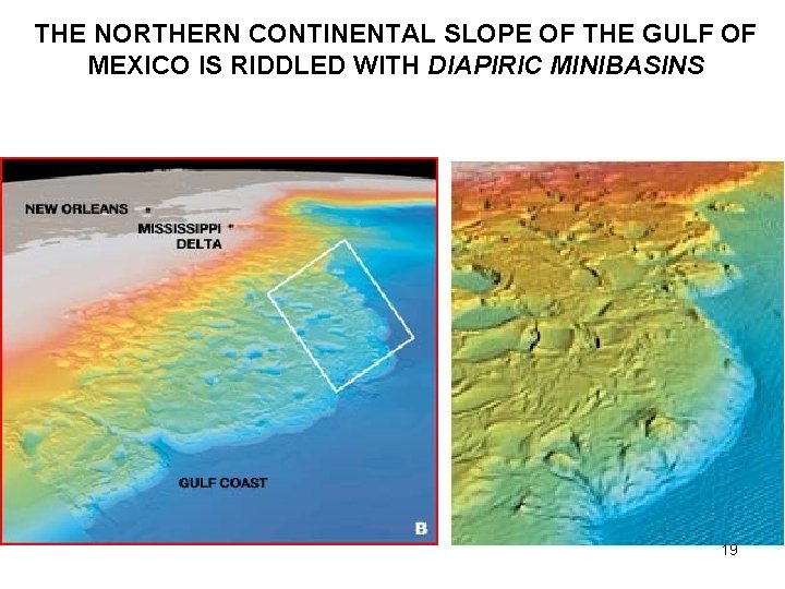 THE NORTHERN CONTINENTAL SLOPE OF THE GULF OF MEXICO IS RIDDLED WITH DIAPIRIC MINIBASINS