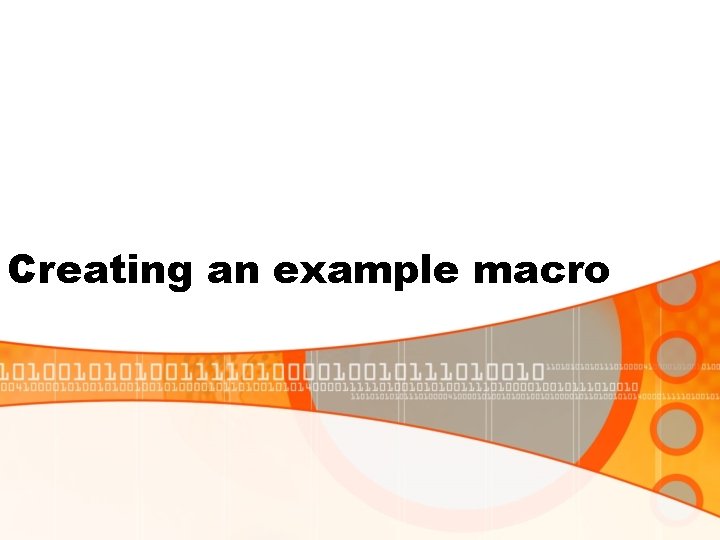 Creating an example macro 