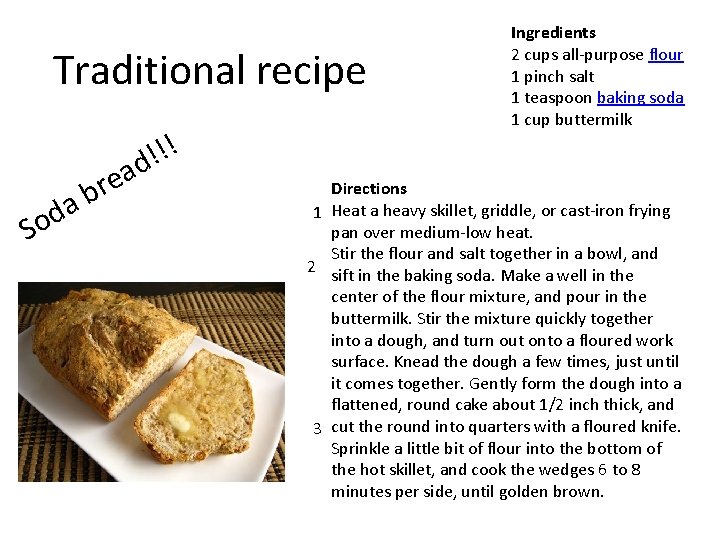 Traditional recipe d o S ab ! ! ! d a re Ingredients 2