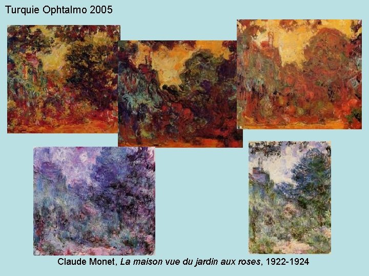 Turquie Ophtalmo 2005 Claude Monet, La maison vue du jardin aux roses, 1922 -1924