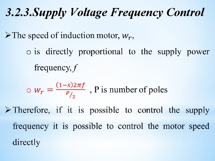 3. 2. 3. Supply Voltage Frequency Control 