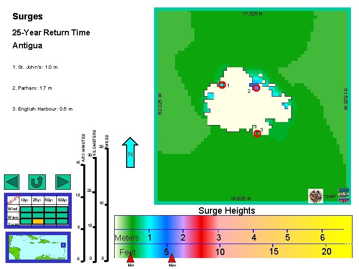 17. 325 N Surges 25 -Year Return Time Antigua 1. St. John’s: 1. 0