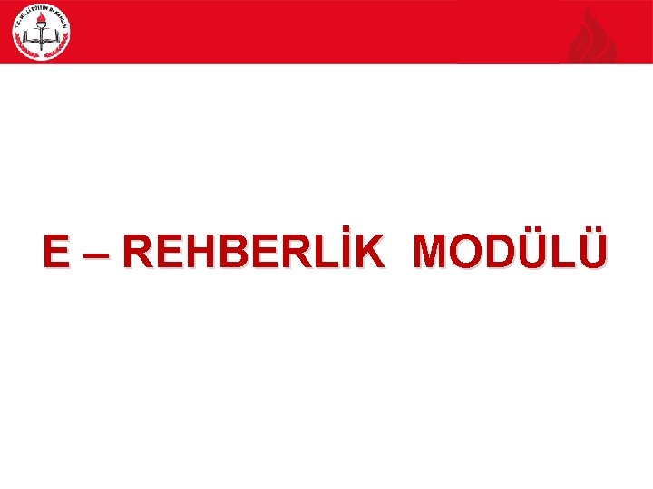 E – REHBERLİK MODÜLÜ 