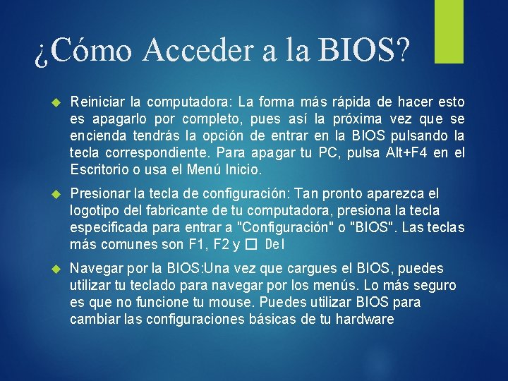 ¿Cómo Acceder a la BIOS? Reiniciar la computadora: La forma más rápida de hacer