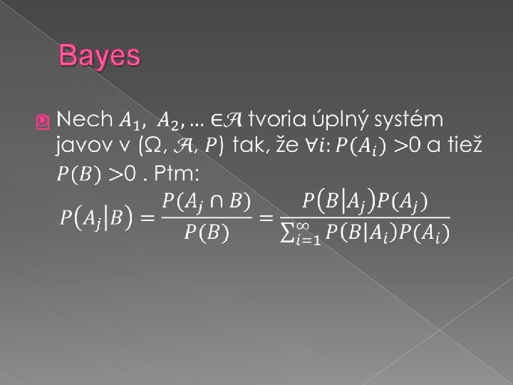 Bayes � 