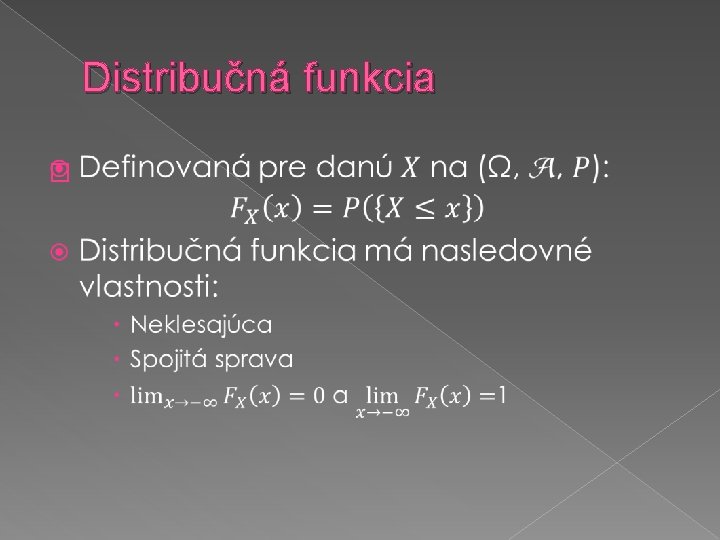 Distribučná funkcia � 