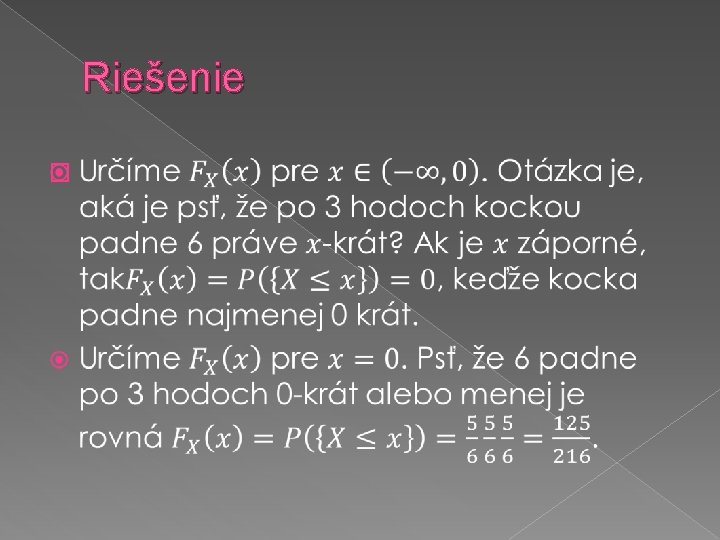 Riešenie � 