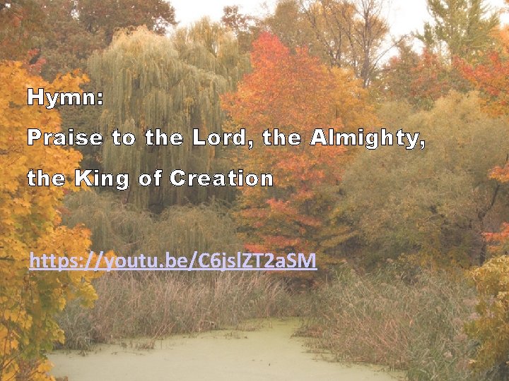 Hymn: Praise to the Lord, the Almighty, the King of Creation https: //youtu. be/C