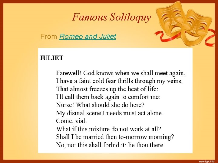 Famous Soliloquy From Romeo and Juliet 
