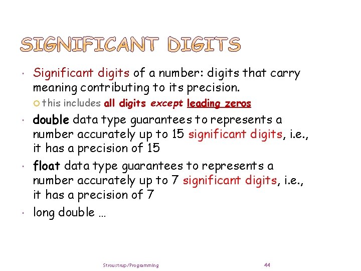  Significant digits of a number: digits that carry meaning contributing to its precision.